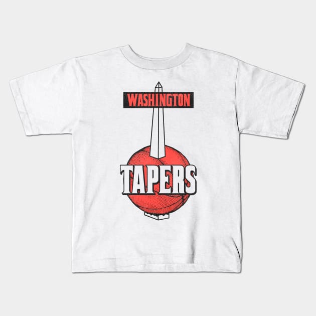 Defunct Washington Tapers Basketball Team Kids T-Shirt by Defunctland